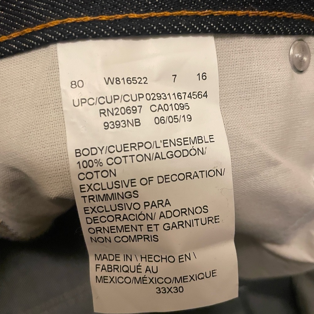 NWT Dickies, Regular Fit Jeans, 9393NB in Indigo Blue, 33x30 - Picture 4 of 4